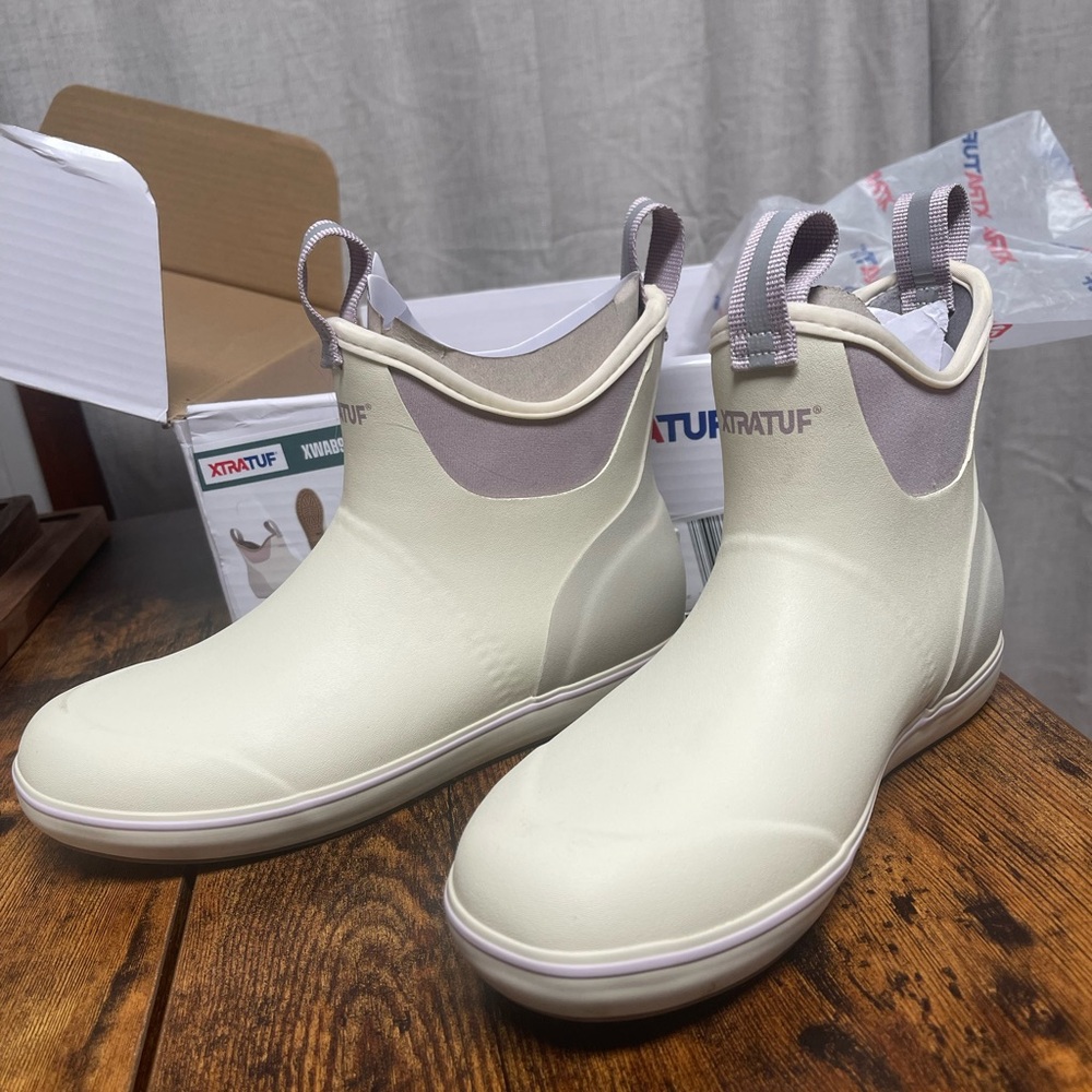 XTRATUF Women's White Ankle Rain Boots